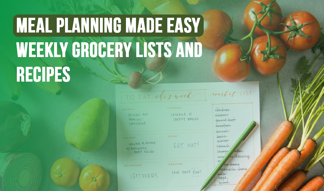 Meal Planning Made Easy - Weekly Grocery Lists and Recipes