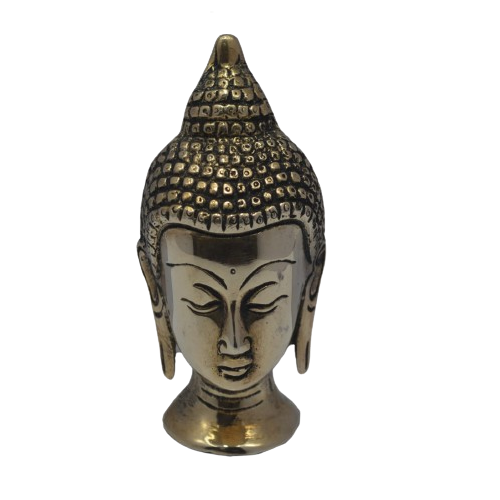 Brass Buddha Head Specially From Nachiyarkovil Kumbakonam (10 SGD For Preorder & Delivery In 15 Days) - 3.5 Inch