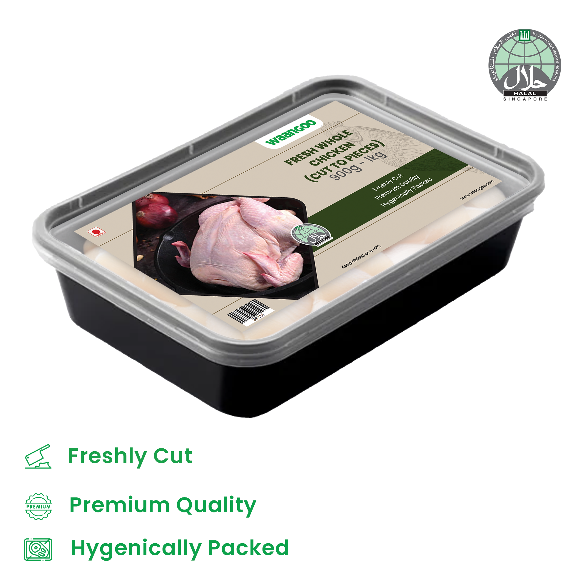 Fresh Whole Chicken (Cut to Pieces) (No Exchange Or Return On This Item) - 900 g to 1 Kg