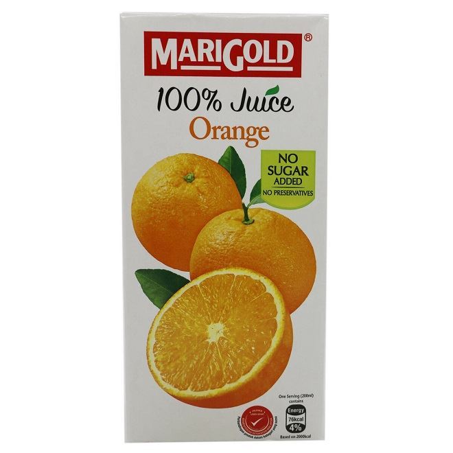 Marigold 100% Juice Orange No Sugar 