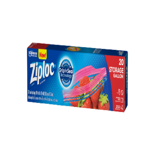 Ziploc Storage Gallon Double Size Zipper Bags20 Per Pack